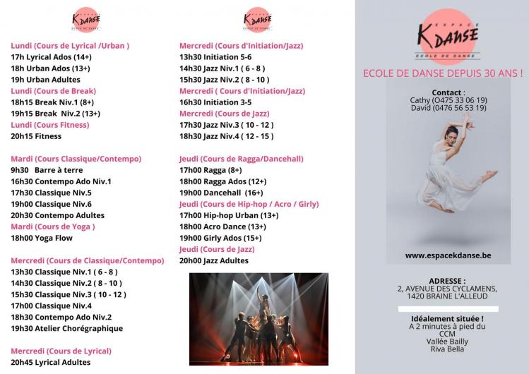 Horaire par jour 1