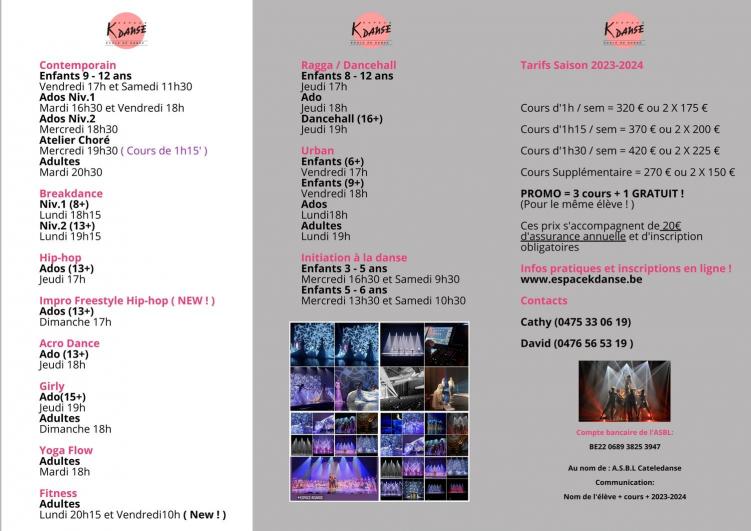 Horaire par cours 2